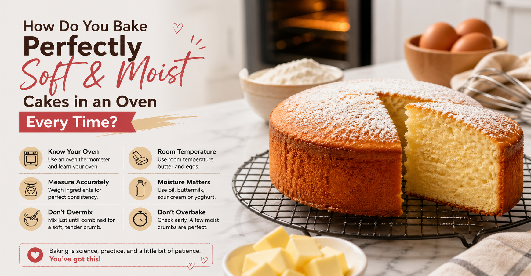 How Do You Bake Perfectly Soft and Moist Cakes in an Oven Every Time?