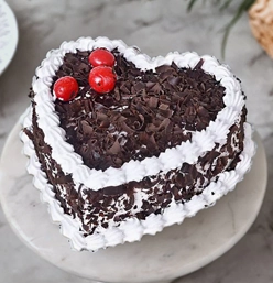 Heart-Shaped Black Forest Cake